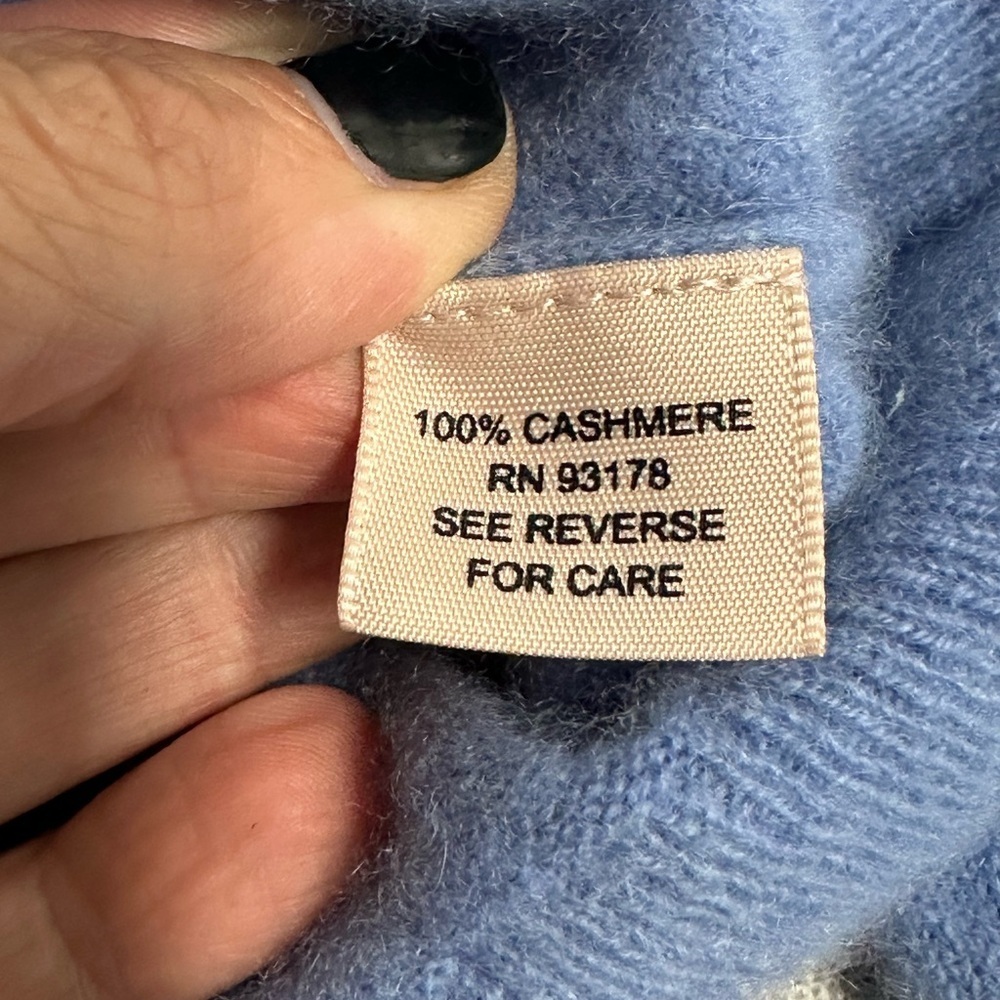 PHILOSOPHY Cashmere Sweater London Light Blue - Size S - Picture 3 of 6